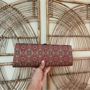 Vintage Japanese Silk Brocade Clutch Bag Kimono Art To Wear B39